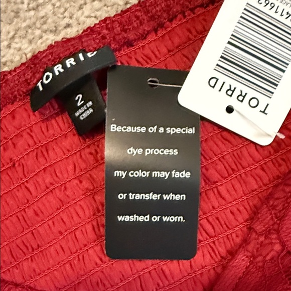 Torrid Red Lace Blouse - Picture 6 of 8